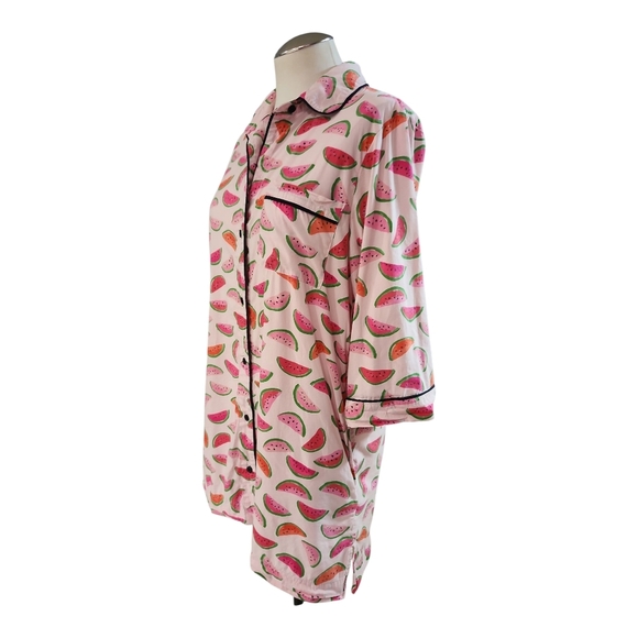 Kate Spade Watermelon Print Pajama Shirt Dress Size Small Sleepwear - Picture 5 of 9